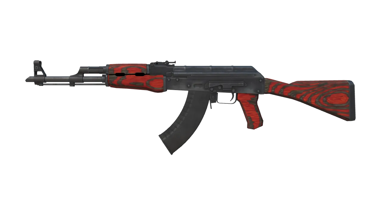 StatTrak™ AK-47 | Red Laminate (Well-Worn) — Dust II light, front