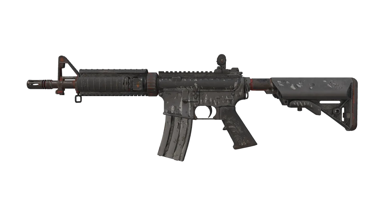 M4A4 | Zubastick (Battle-Scarred) — Dust II light, front