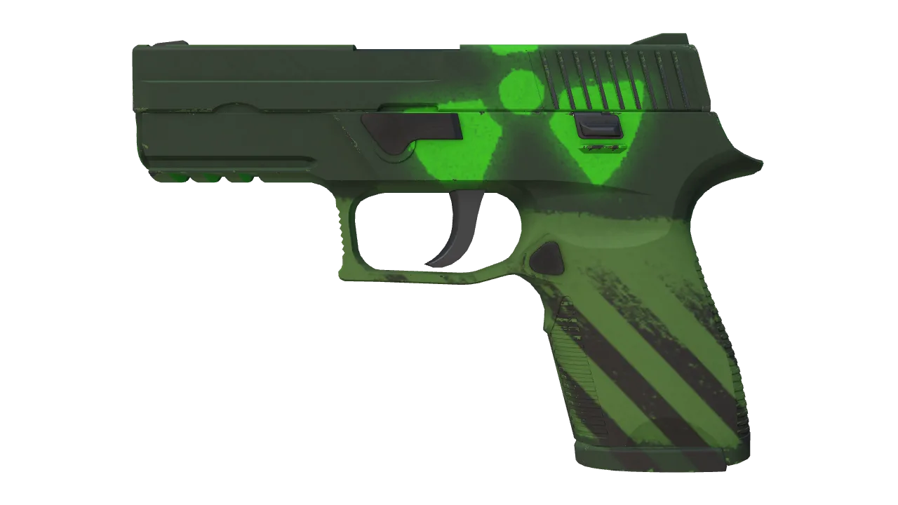 P250 | Nuclear Threat (Factory New) — Dust II light, front