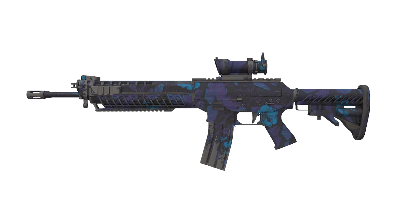 SG 553 | Aloha (Field-Tested) — Dust II light, front
