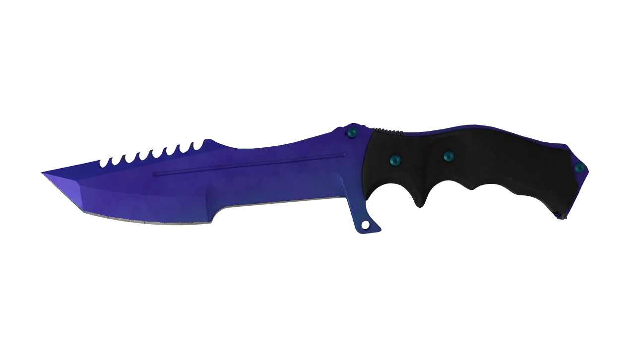 Huntsman Knife | Doppler (Sapphire) seed #105, front