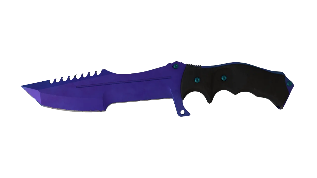 Huntsman Knife | Doppler (Sapphire) seed #107, front