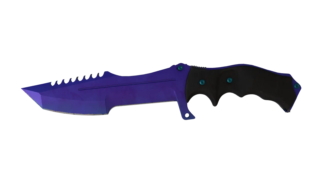 Huntsman Knife | Doppler (Sapphire) seed #15, front