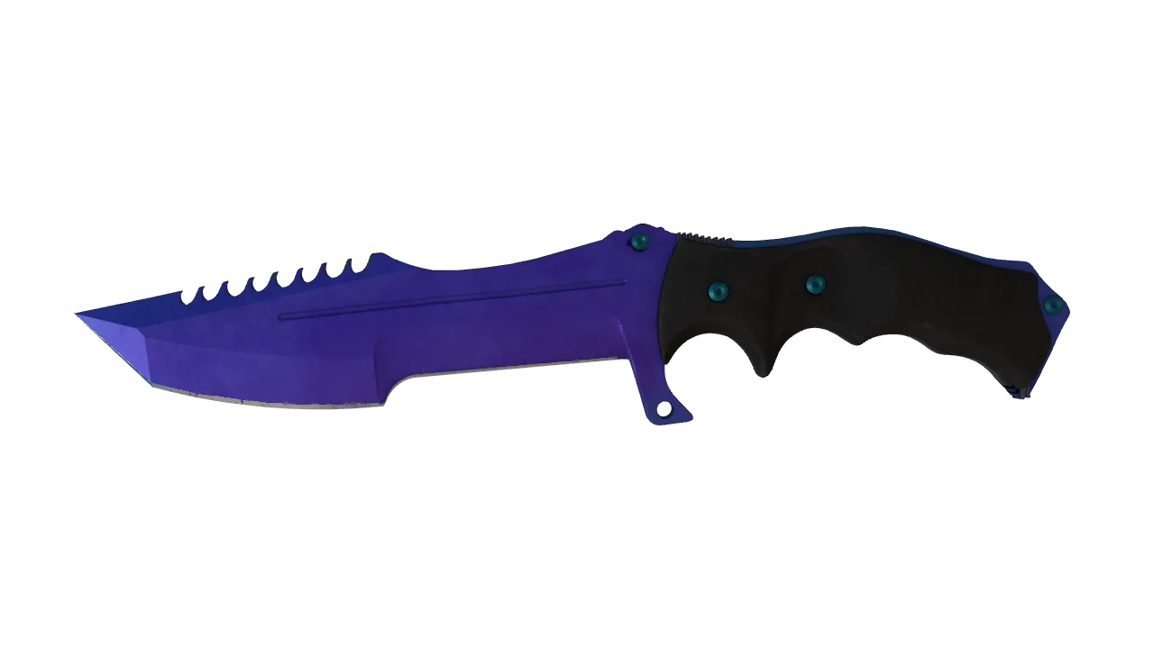 Huntsman Knife | Doppler (Sapphire) seed #208, front