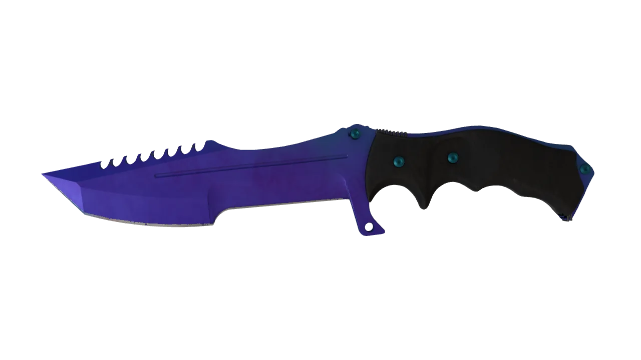Huntsman Knife | Doppler (Sapphire) seed #252, front