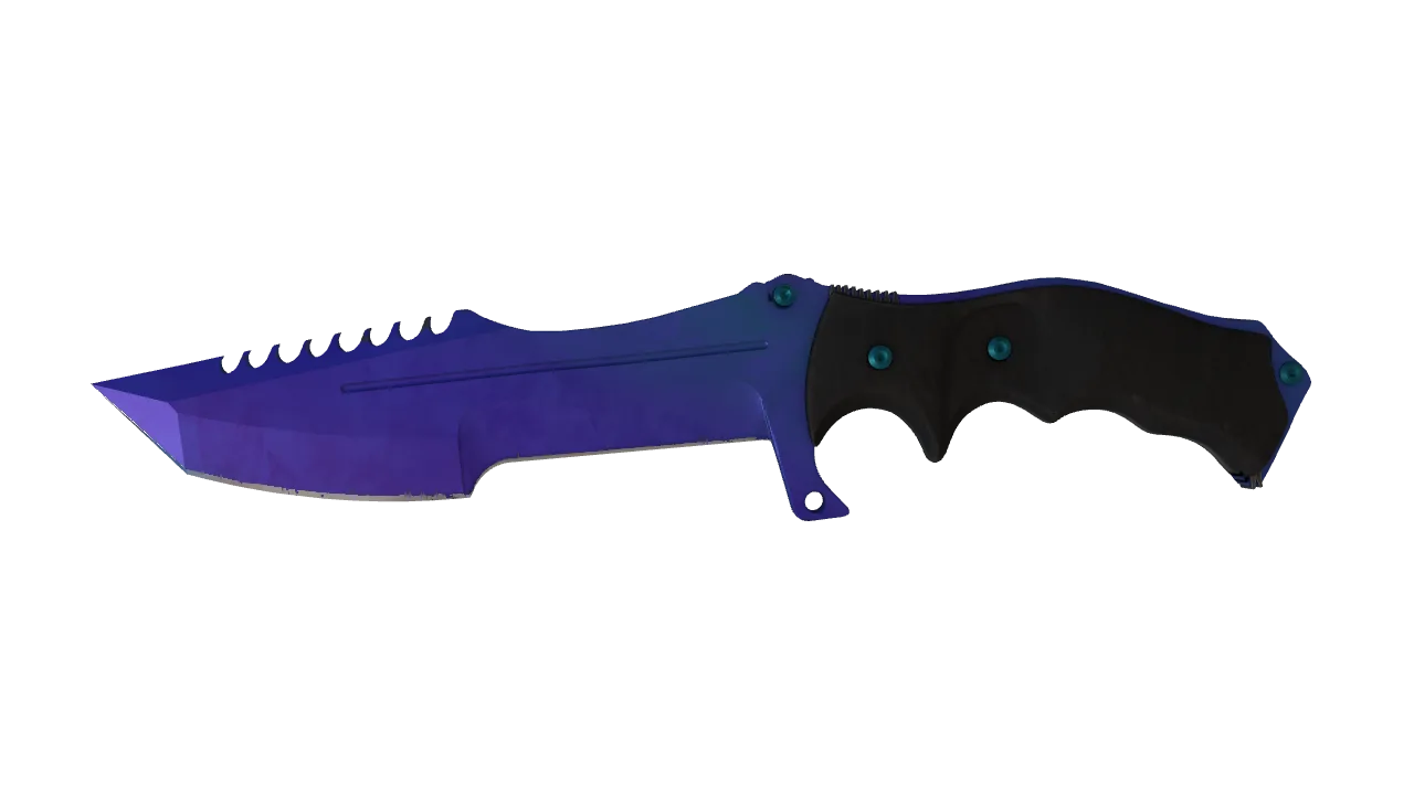 Huntsman Knife | Doppler (Sapphire) seed #350, front