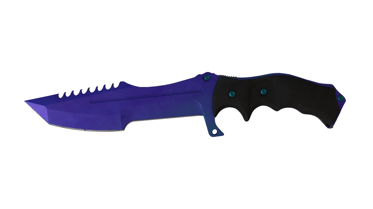 Huntsman Knife | Doppler (Sapphire) seed #396, front