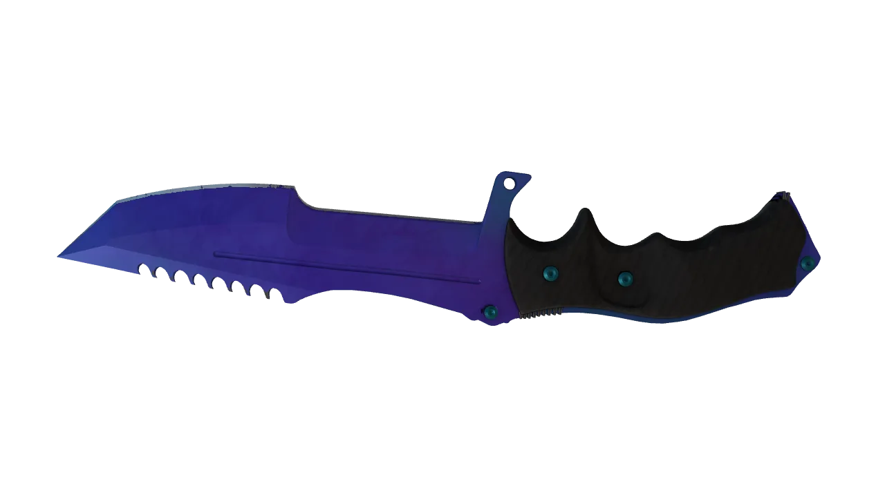 Huntsman Knife | Doppler (Sapphire) seed #398, back