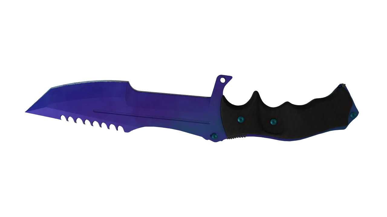 Huntsman Knife | Doppler (Sapphire) seed #405, back