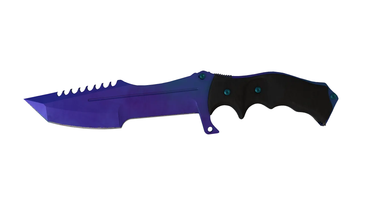Huntsman Knife | Doppler (Sapphire) seed #405, front