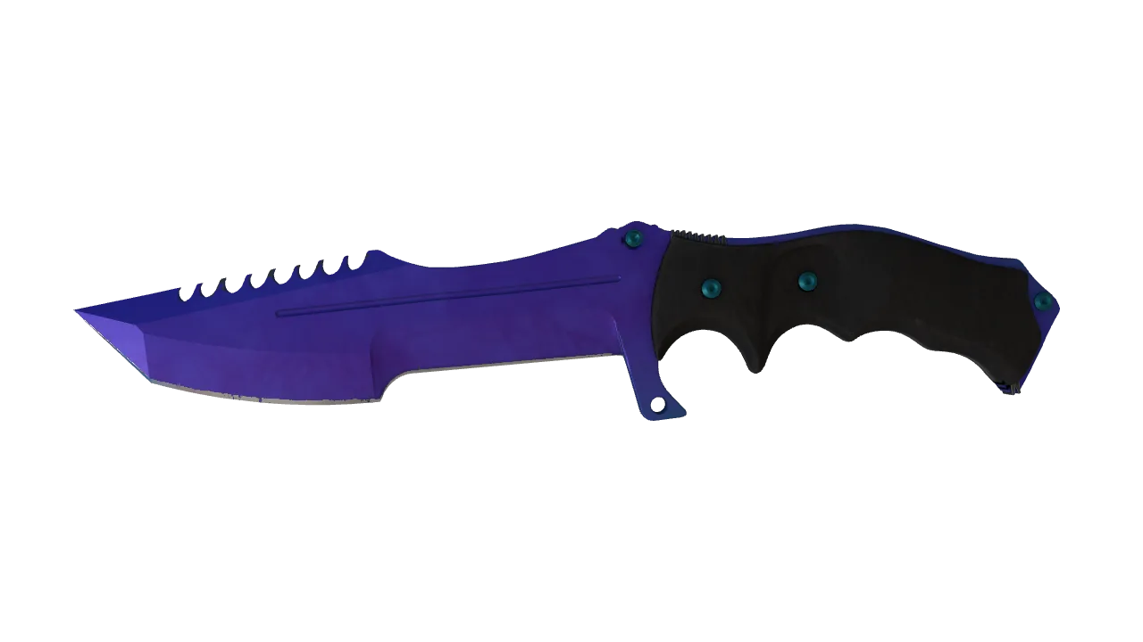 Huntsman Knife | Doppler (Sapphire) seed #417, front