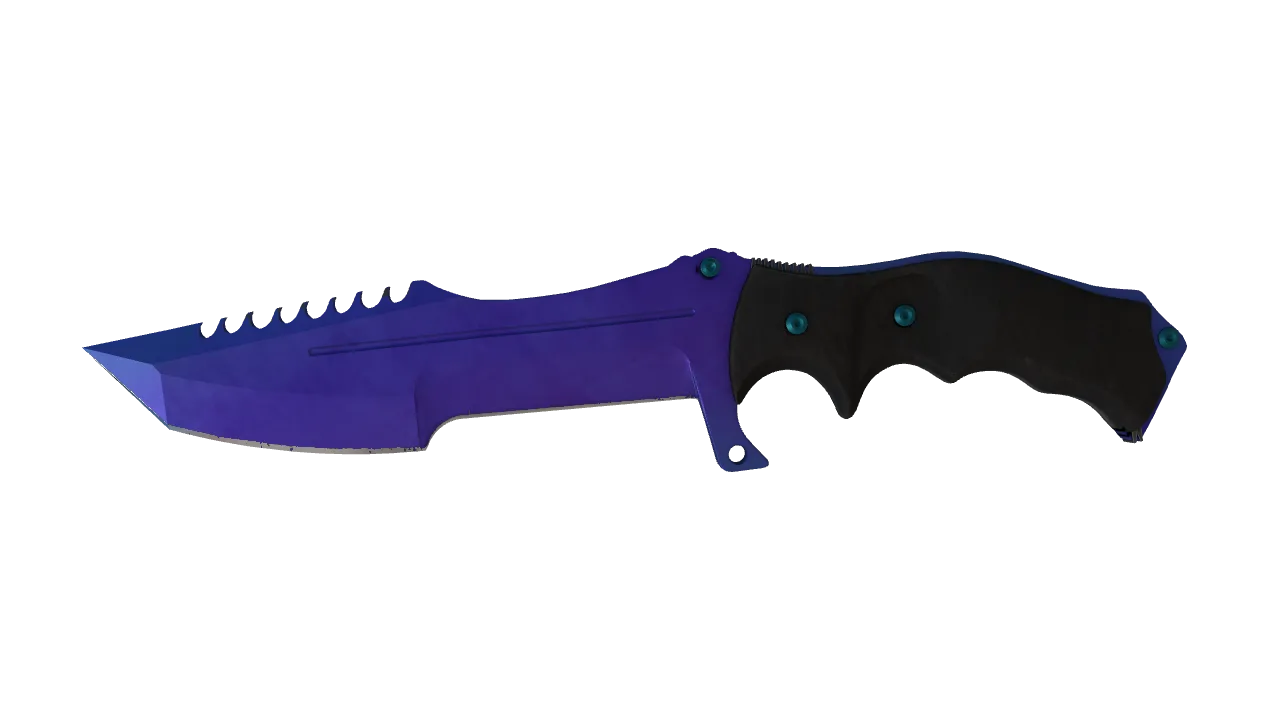 Huntsman Knife | Doppler (Sapphire) seed #476, front