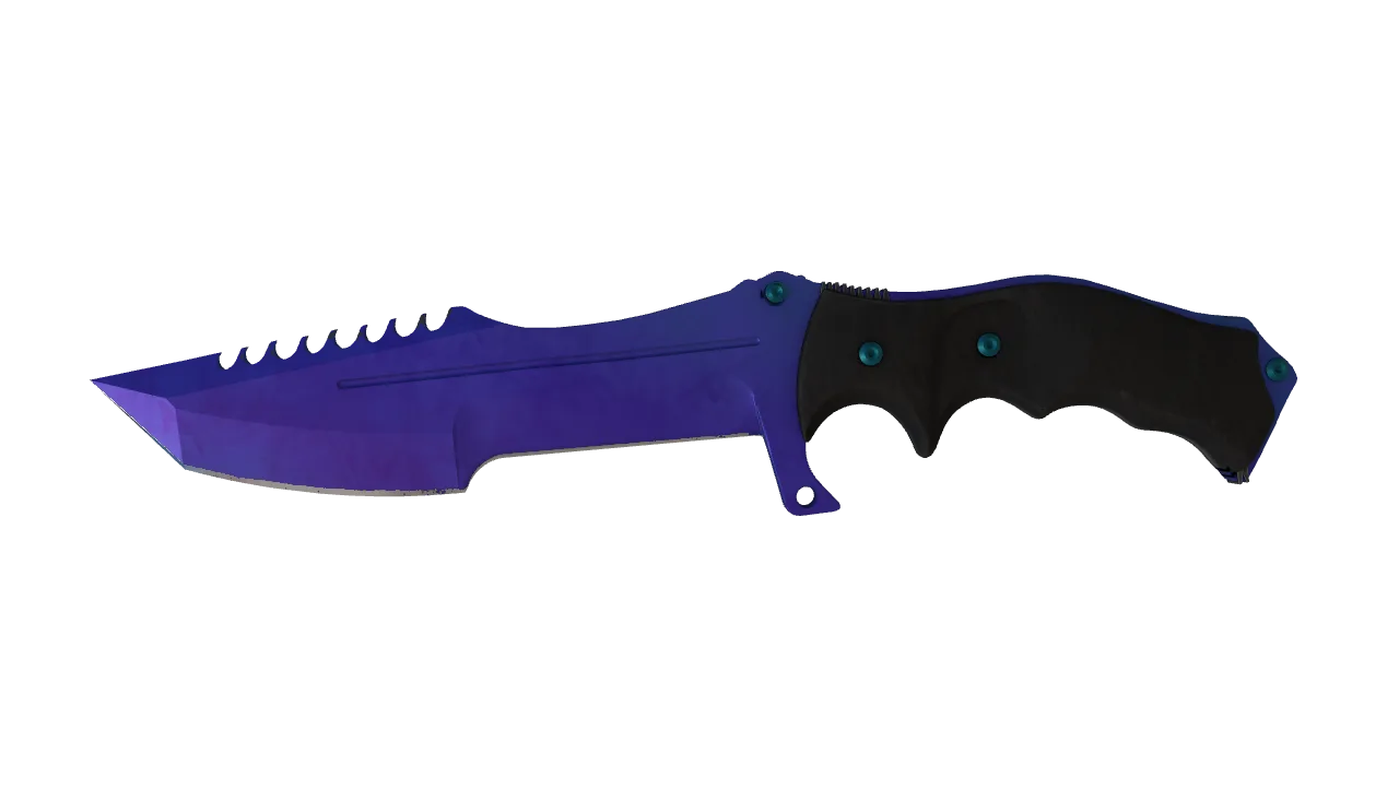 Huntsman Knife | Doppler (Sapphire) seed #615, front