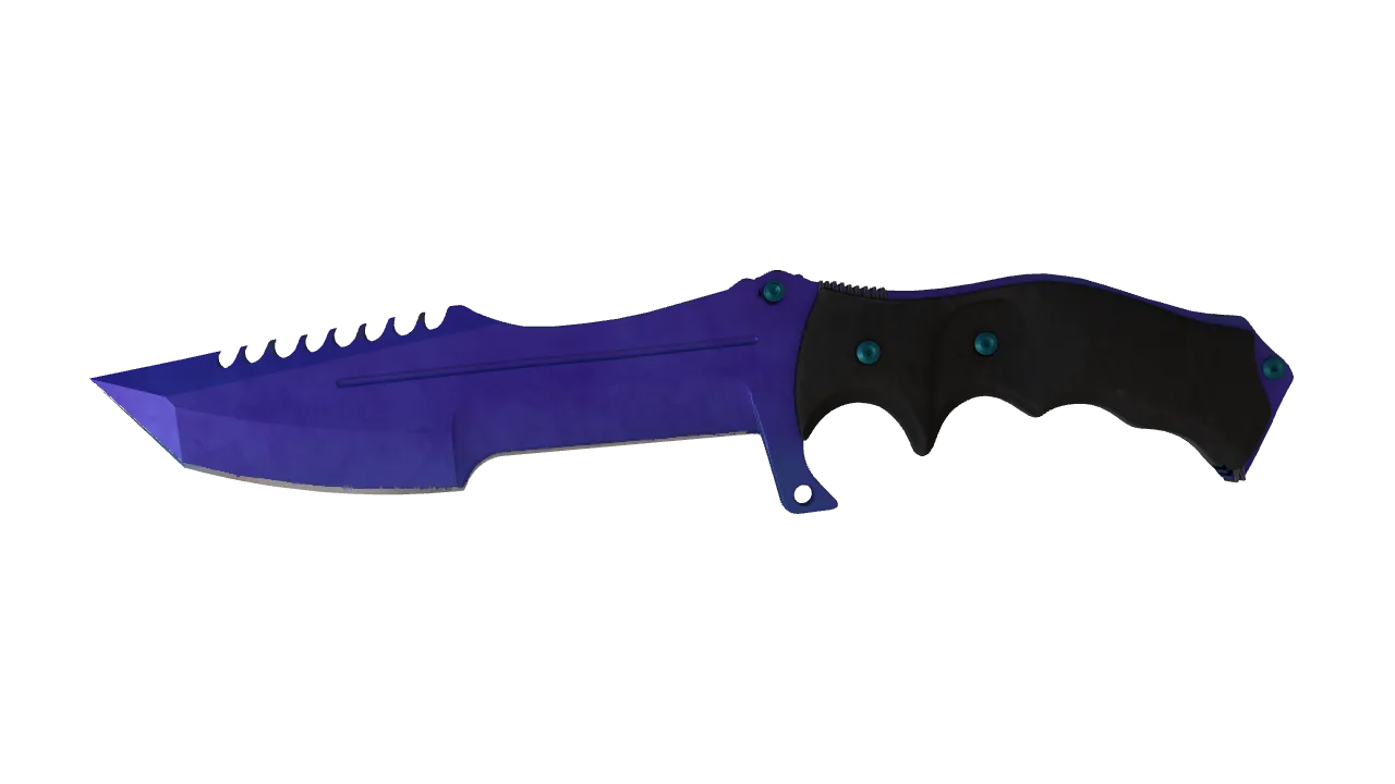 Huntsman Knife | Doppler (Sapphire) seed #636, front