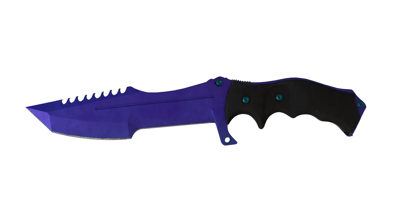 Huntsman Knife | Doppler (Sapphire) seed #649, front