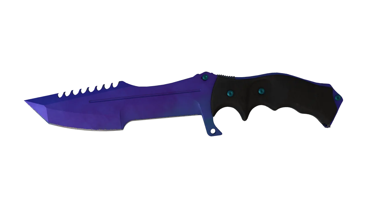 Huntsman Knife | Doppler (Sapphire) seed #708, front
