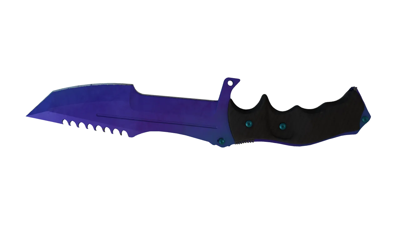 Huntsman Knife | Doppler (Sapphire) seed #728, back