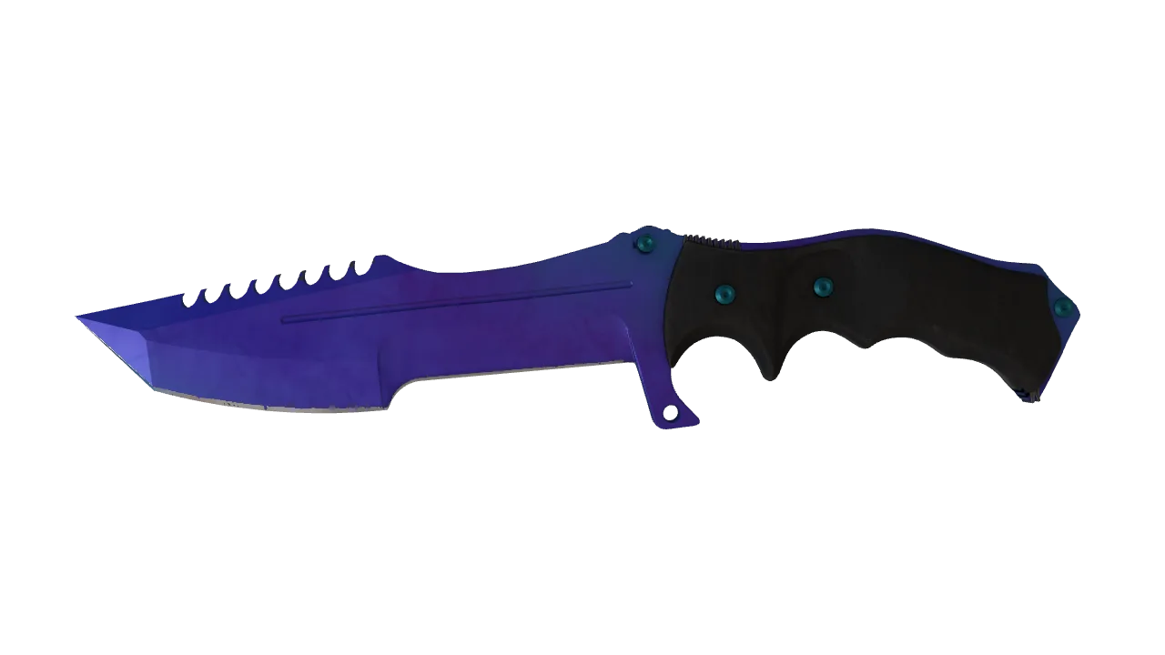 Huntsman Knife | Doppler (Sapphire) seed #728, front