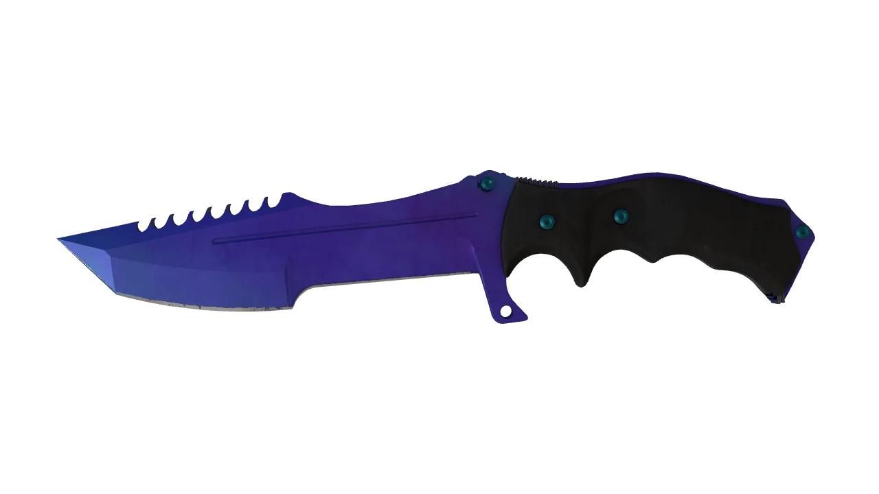 Huntsman Knife | Doppler (Sapphire) seed #732, front