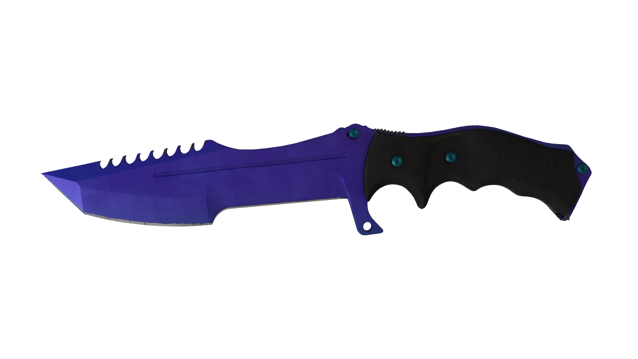 Huntsman Knife | Doppler (Sapphire) seed #743, front