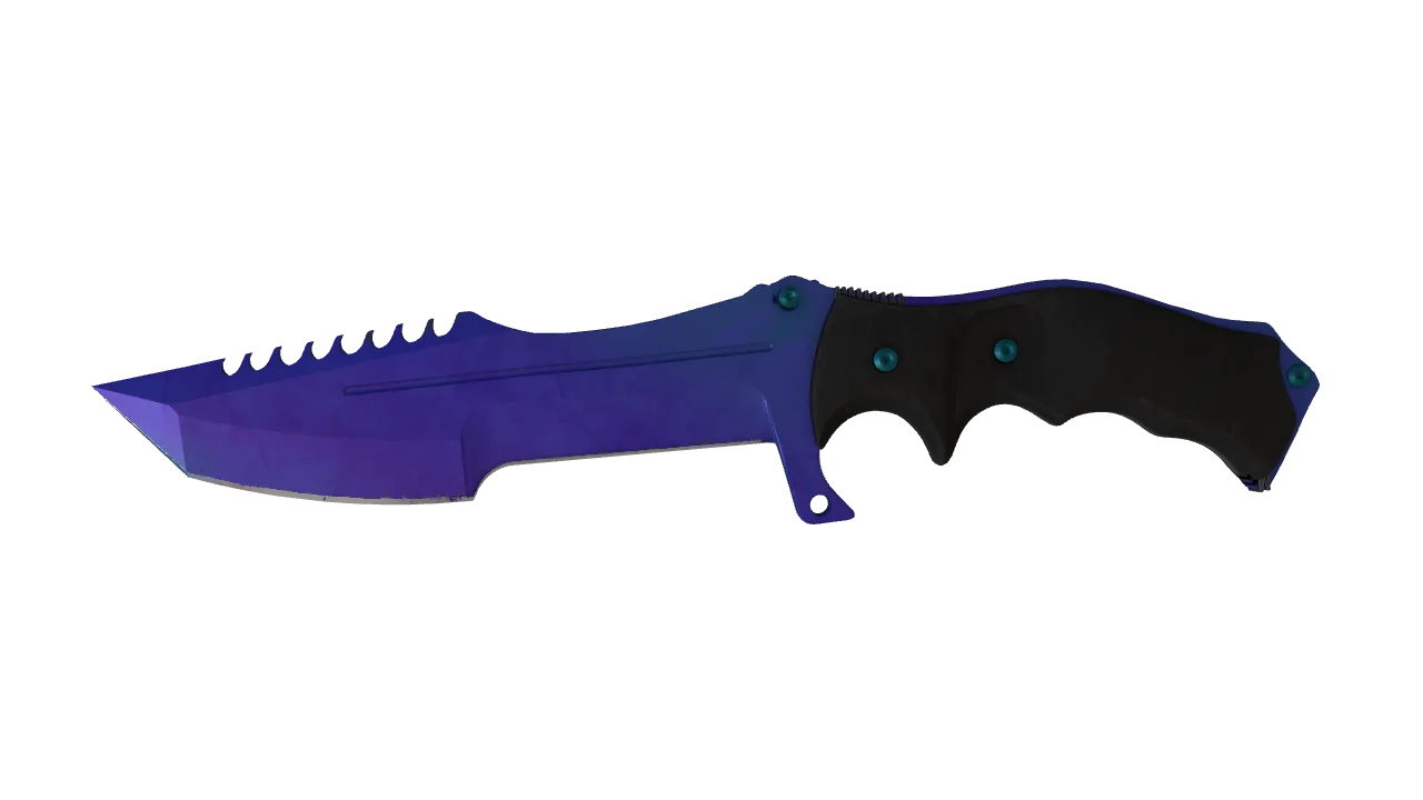 Huntsman Knife | Doppler (Sapphire) seed #86, front
