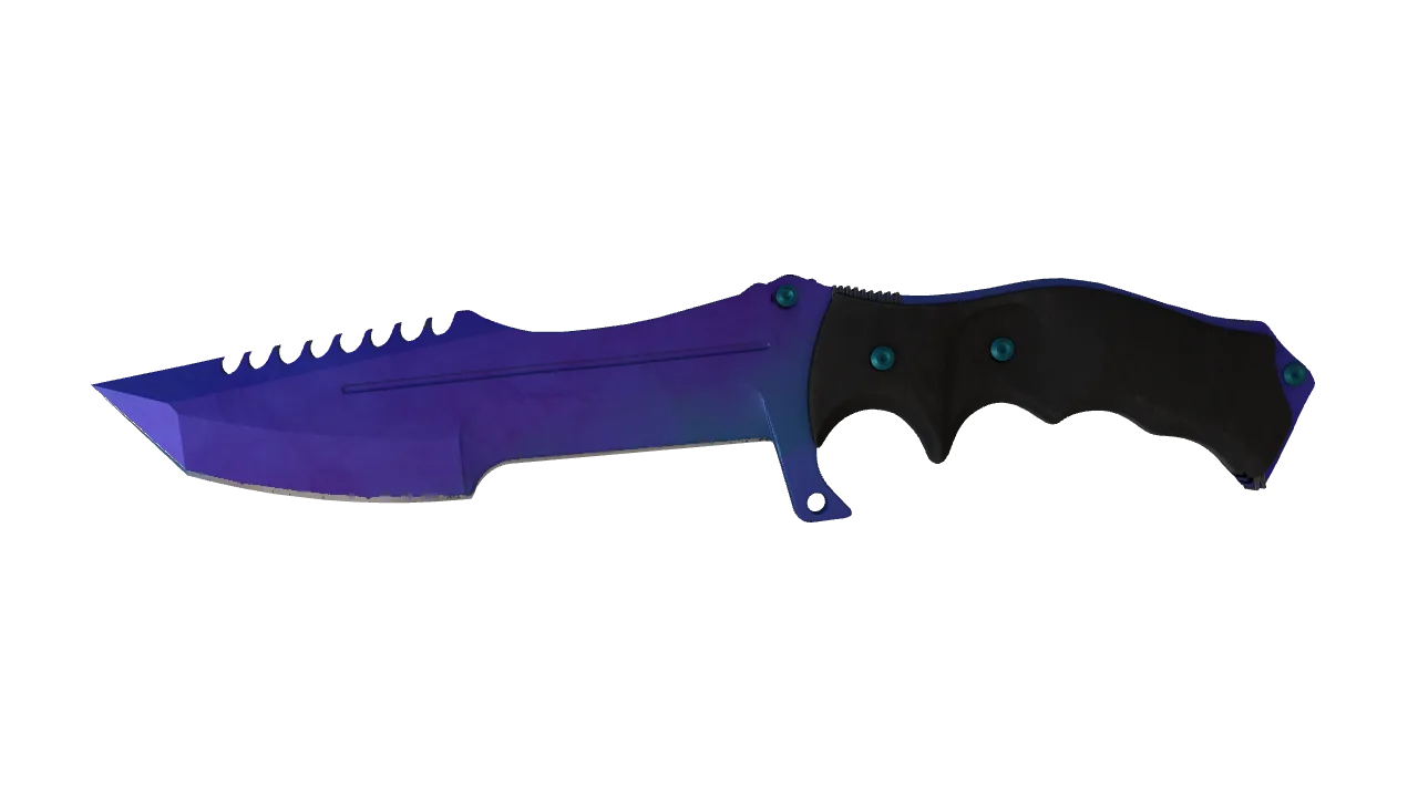 Huntsman Knife | Doppler (Sapphire) seed #927, front