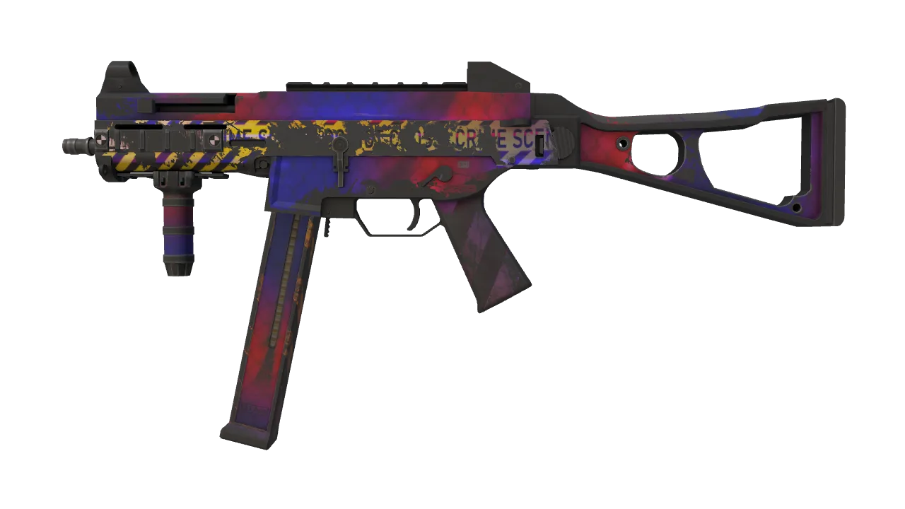 UMP-45 | Crime Scene (Battle-Scarred) — Dust II light, front