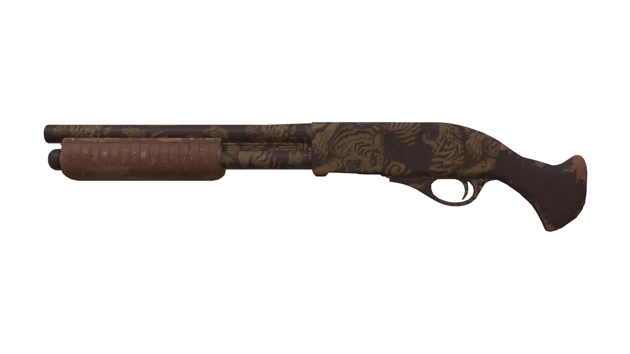 Sawed-Off | Clay Ambush (Well-Worn) — Dust II light, front