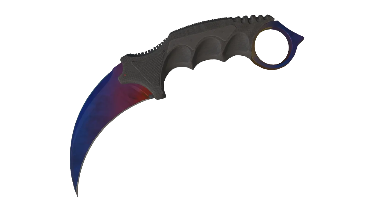 Karambit | Marble Fade seed #121, front
