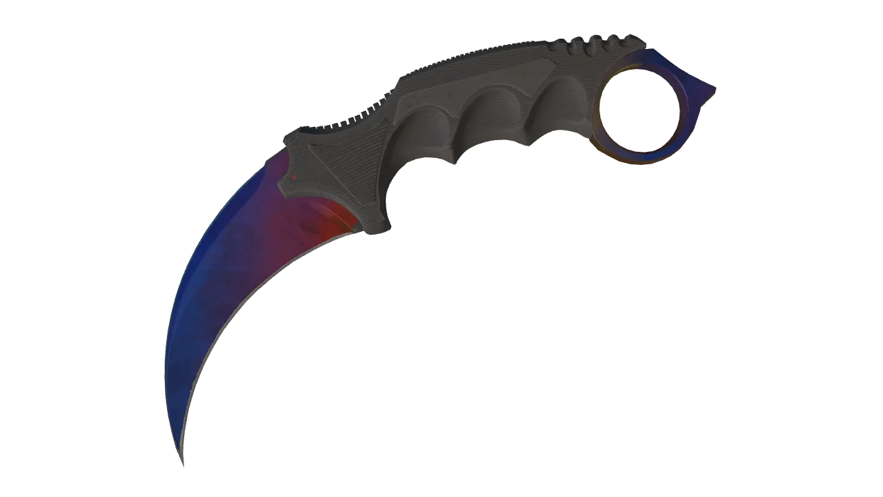 Karambit | Marble Fade seed #493, front