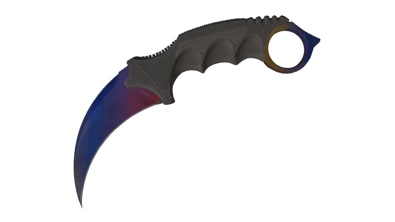 Karambit | Marble Fade seed #593, front