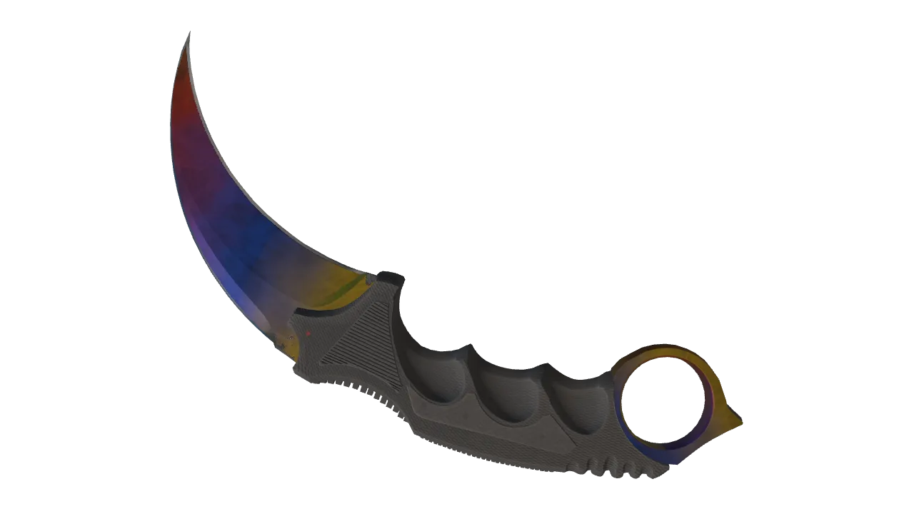 Karambit | Marble Fade seed #607, back