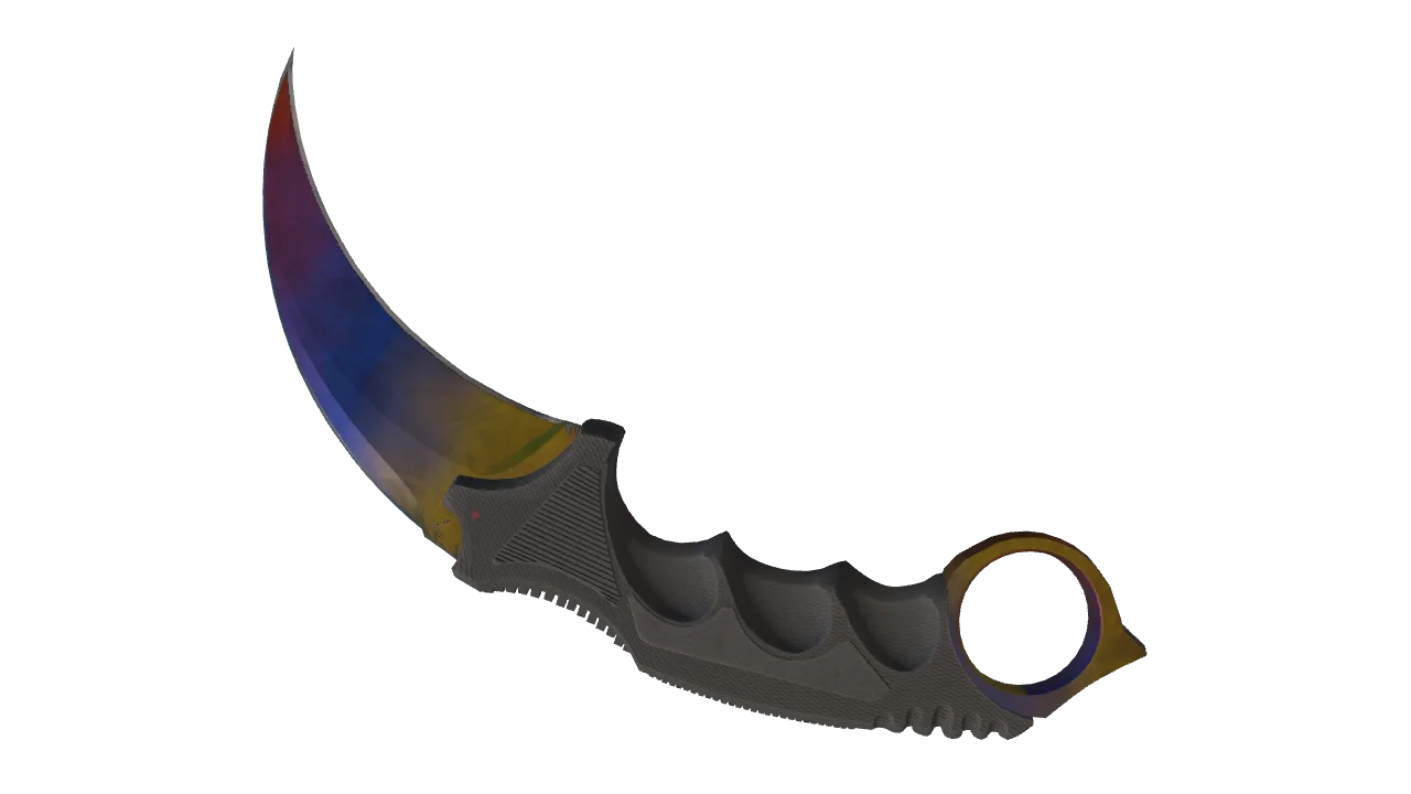 Karambit | Marble Fade seed #727, back