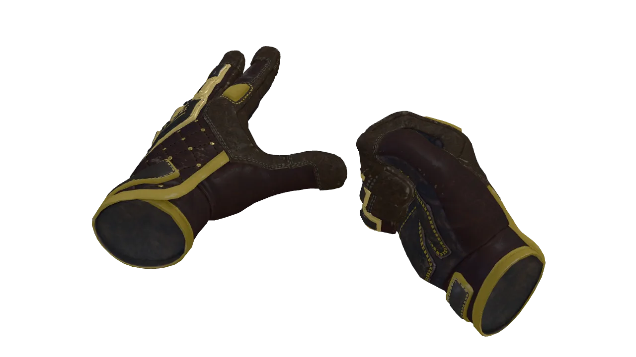 ★ Specialist Gloves | Chocolate Chesterfield (Minimal Wear) — Dust II light, front