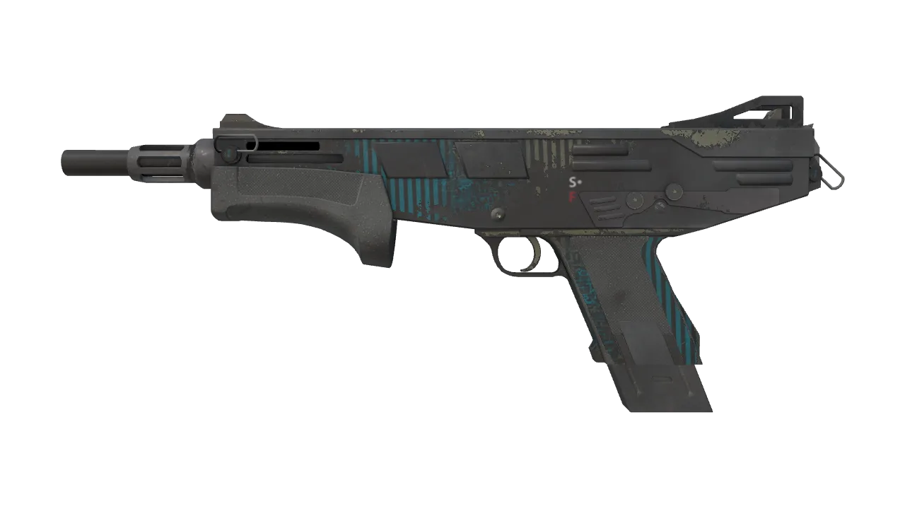 StatTrak™ MAG-7 | Sonar (Well-Worn) — Dust II light, front