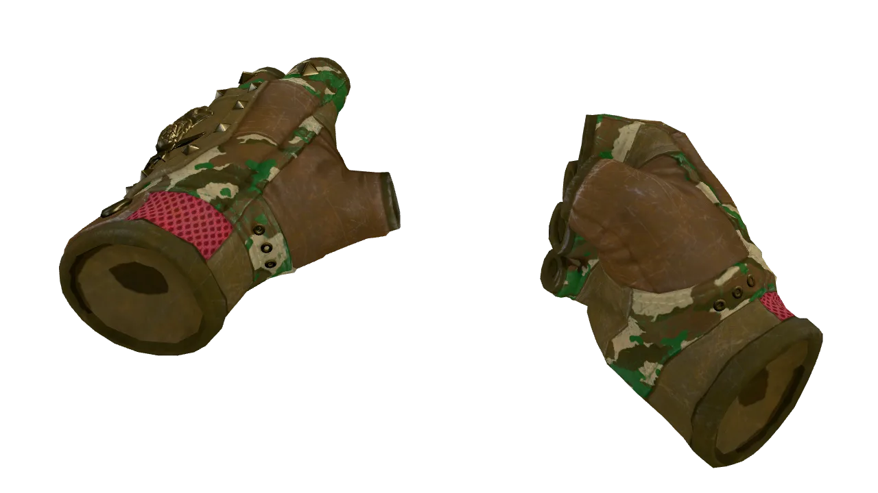 ★ Bloodhound Gloves | Guerrilla (Field-Tested) — Dust II light, front