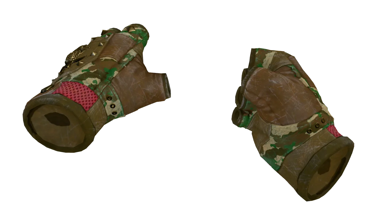 ★ Bloodhound Gloves | Guerrilla (Well-Worn) — Dust II light, front