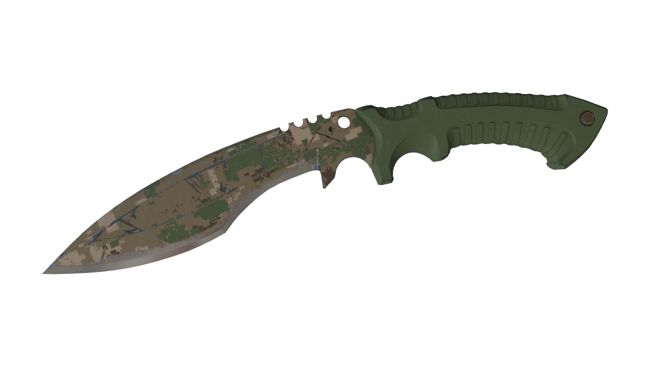 ★ Kukri Knife | Forest DDPAT (Field-Tested) — Dust II light, front
