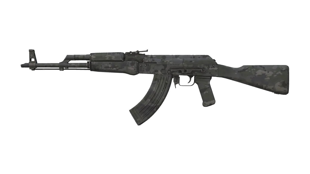 AK-47 | VariCamo Grey (Battle-Scarred) — Dust II light, front