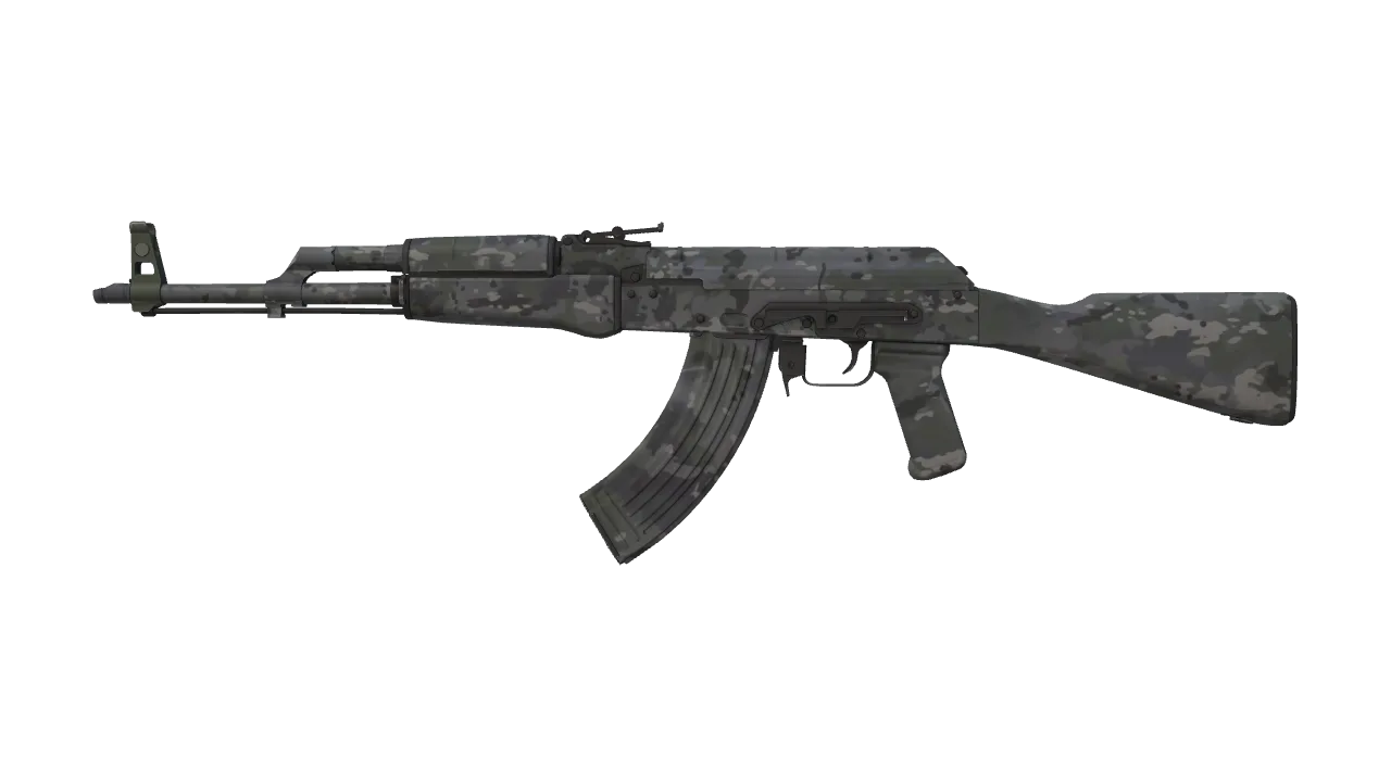 AK-47 | VariCamo Grey (Minimal Wear) — Dust II light, front