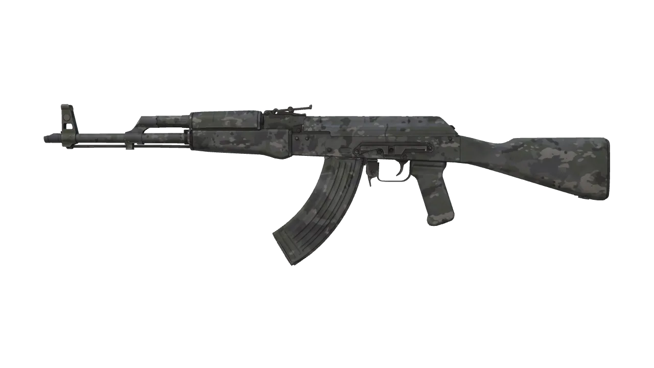 AK-47 | VariCamo Grey (Well-Worn) — Dust II light, front