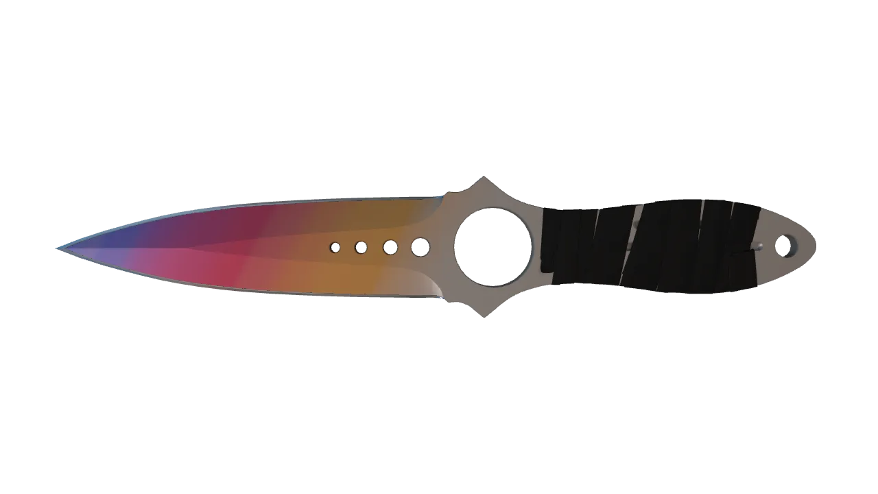StatTrak™ ★ Skeleton Knife | Fade (Minimal Wear) — Dust II light, front