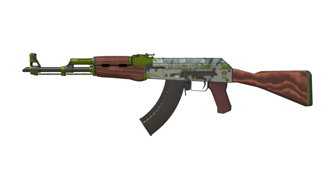 Souvenir AK-47 | Hydroponic (Field-Tested) — Dust II light, front