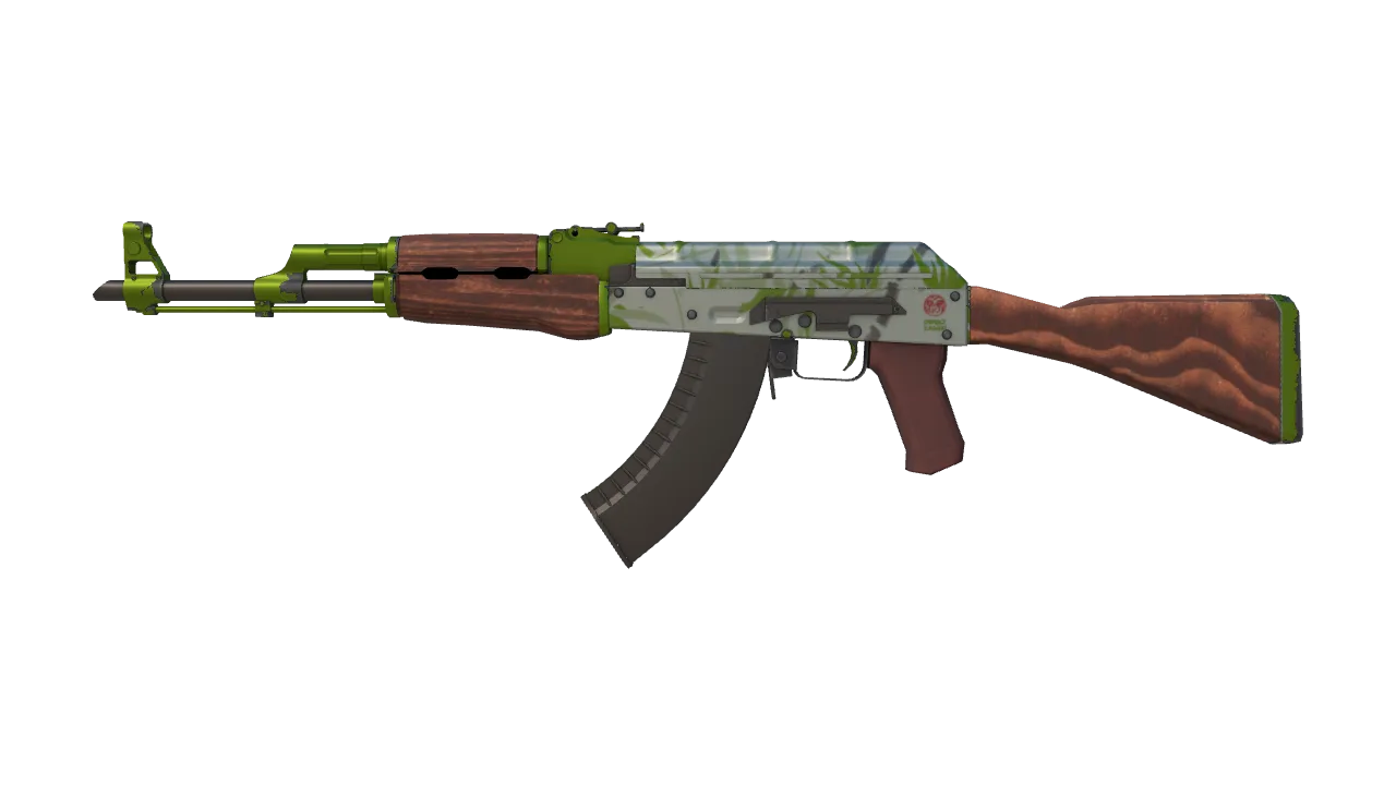 AK-47 | Hydroponic (Minimal Wear) — Dust II light, front