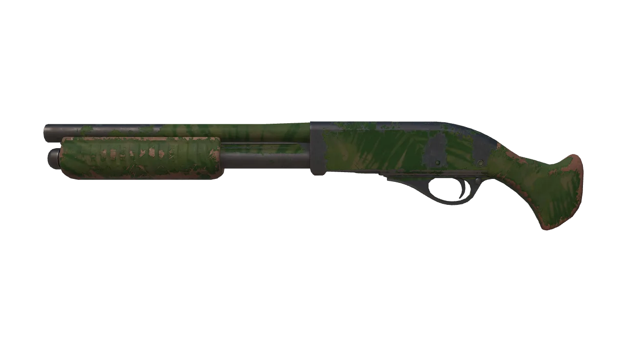 Sawed-Off | Jungle Thicket (Well-Worn) — Dust II light, front