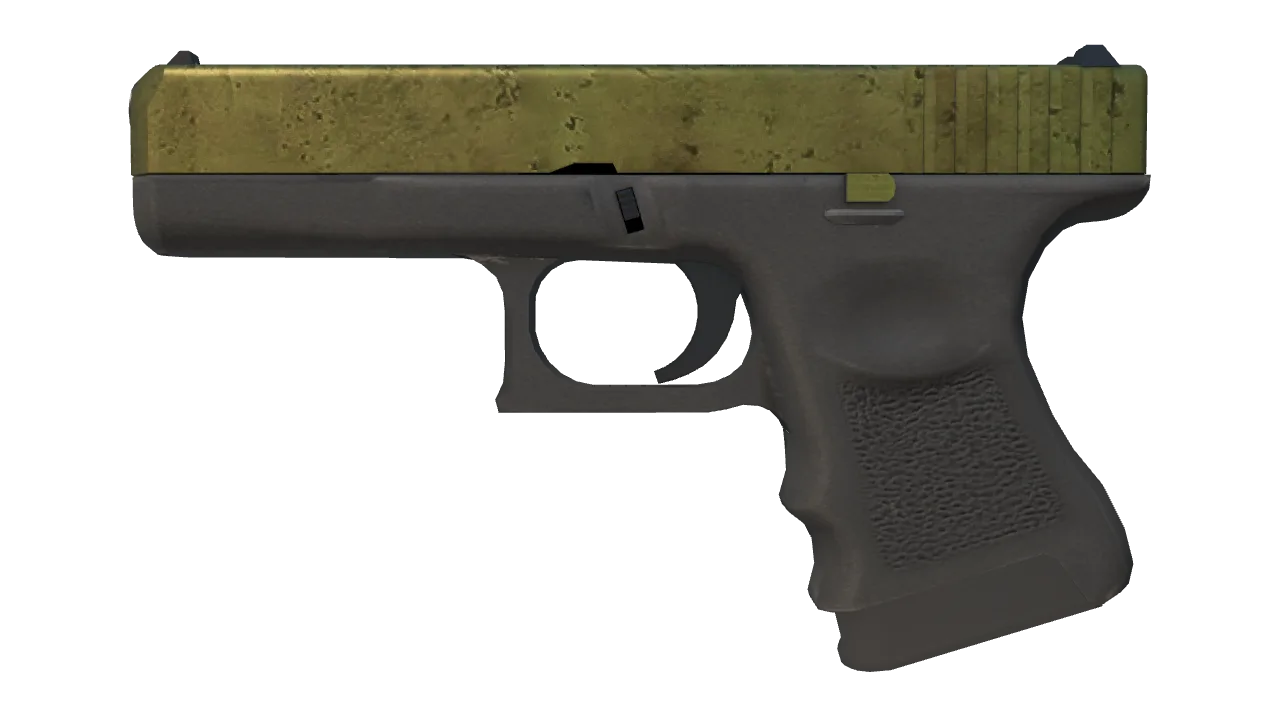 Glock-18 | Brass (Factory New) — Dust II light, front