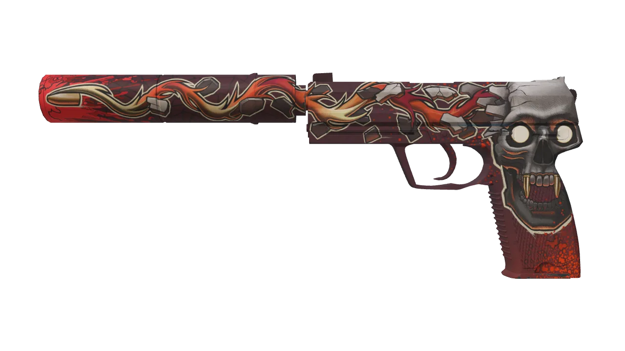 USP-S | Kill Confirmed (Minimal Wear) — Dust II light, front