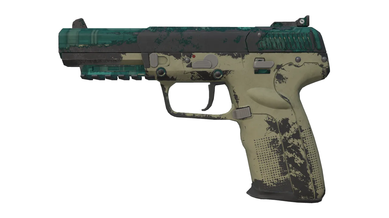 Five-SeveN | Coolant (Well-Worn) — Dust II light, front