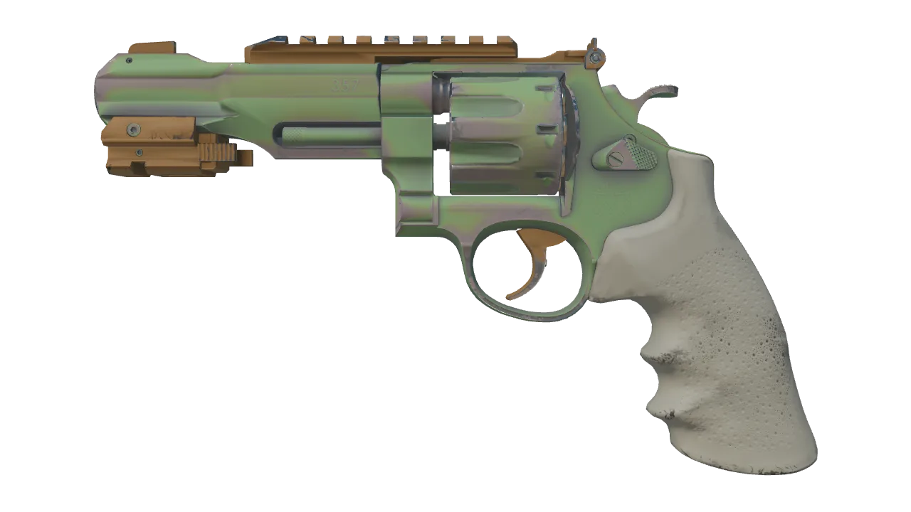 R8 Revolver | Leafhopper (Minimal Wear) — Dust II light, front