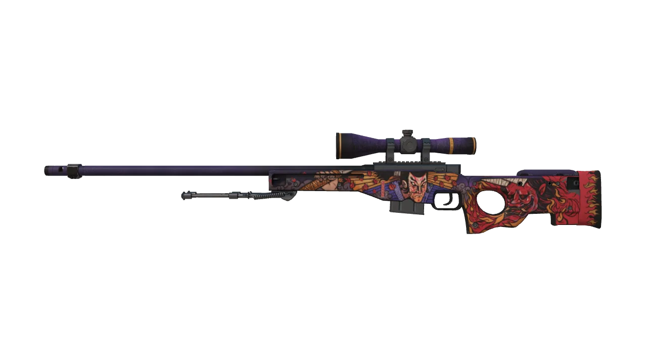 AWP | Oni Taiji (Minimal Wear) — Dust II light, front